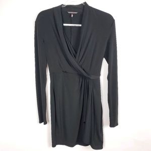 Victoria's Secret black faux wrap style dress.